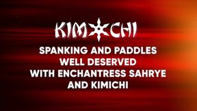 Spanking with Paddles with Enchantress Sahrye and Kim Chi