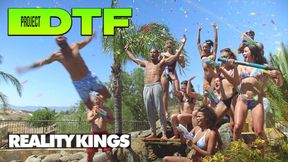 Final day wild pool party, stars gangbang each other's brains out one last time