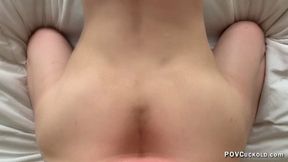 Sahara Skye in hot POV cuckold hot wife sex creampie eating cuckold sex and pov blowjob and pov sex and chastity tease fucking lover while you watch pegging strapon and humiliating your small penis SPH CBT 454