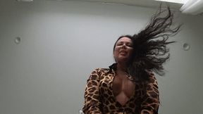 Giantess LorY will make you jerk off under her dress aa