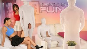 Two Cute Petite Teen Girls Fuck All the Furniture In the House ~ Freeuse Party