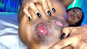 Petite milf flexes her prolapse hole in anal&#x1F44C; sex session