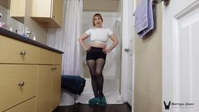 Hot Shower in Pantyhose