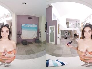 Your Roommate Hailey Rose Needs Some Assist Oiling Her Curvy Body