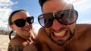 GIGANTIC BUTT Australian Skank Getting Picked Up From The Beach