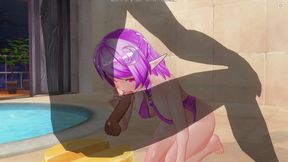 3D Hentai Cute Elf Loves to Suck Your Cock