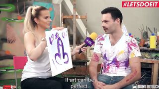 BUMSBESUCH - Thick Porn Onlyfan Wild Vicky Getting Painted And Pounded By Artist - LETSDOEIT