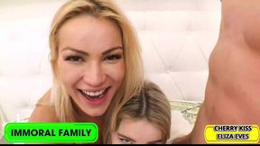 stepbrothers bond in squirting foursome w cherry kiss & eliza eves – immoral family 4k