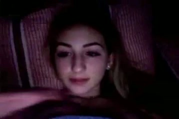 Cute blonde teen babe appears topless on webcam chat