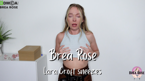 Lara croft sneezes
