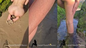i met this girl at the beach - i spy her but at the end she asked me to put my finger on her pussy