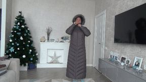 ZIPPERING WINTER DOWN JACKET AND GARMENT BAG (b)