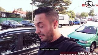 German chubby bbw teen picked up in public and fucked on street