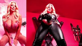 femdom goddess brittany andrews dildo fucks her tight butt and pussy!