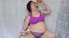 Sabotaging BBW Feedee Fitness Attempt *HD