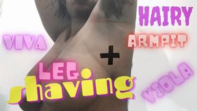 Hairy Armpit + Leg Shaving Fetish