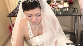 Unbridled Brunette Emi Koizumi gets ravaged on her sacred wedding gown, no holds barred
