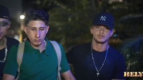 Threesome Fuckfest with the Twins and Their Step-Bro Joining In