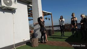 MISTRESS GAIA - WHIPPING OUTDOORS - HD