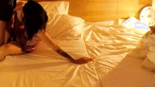 CUTIE IGNORING HAND JOB by Clara to edge & rides Precum Leaking