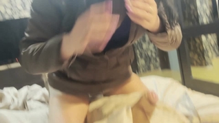 MilfyCalla- A Lot Of Cum On Brown Fur Hooded Puffer Jacket 172