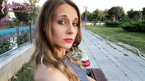 Pickup in the park traded coffee for thirsty BJ and sweaty raw dog