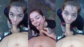 mamando no quintal publico