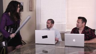 Mean Boss Victoria makes her employee worship her booty