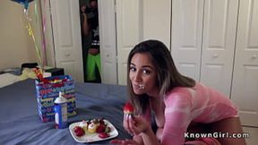 Her birthday wish: a gangbang filled with lusty cocks and sloppy head