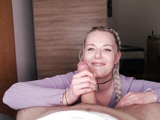 Boyfriend got covid but that didn't stop me from sucking his wang ;) (blowjob creampie)