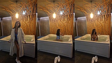 Dancing in the jacuzzi