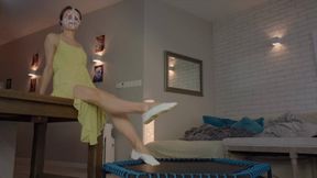 Goddess Amber Rule In The House - White Gym Slippers - Part 1 - UHD 3840x2160 - 4K
