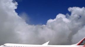 Tiny Plane Flying in Sky 1080