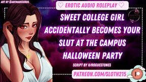 Sloppy Blowjob with Creampie on Halloween ASMR Roleplay