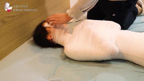 Bound Brunette Siuseppe&#039;s Asian Mummification