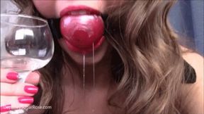 * 854x480p * Big Ball Gag Makes Me Drip Drool - MOV