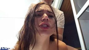 Slut Wife Gags on Thick Cock, Begs for Rough Anal!