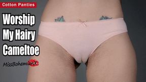 Worship my Hairy Cameltoe in Cotton Panties - Puffy Pussy Fetish - MissBohemianX (HD MP4)