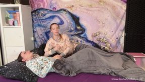 Friends Into Lesbians Fingering in Pajamas with Boob Play - Accidental Lesbians