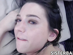 Horny stepsister Riley Jean seduces her hung stepbro to bounce on his fat dick