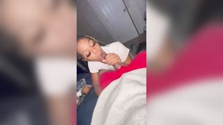 Black Step Sister Blows big black dick