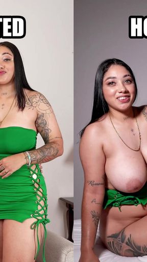 Captivating moment from &quot;Your big tits make me nervous! Quits their job at Popeyes to become a porn actor.&quot;