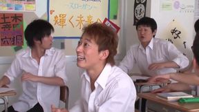 Asian Threesome: Brunette Aoi Cums Hard