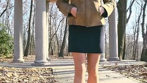Mature Lady Having Fun Outside