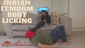 Boots Licking Slave For Indian Mistress HD
