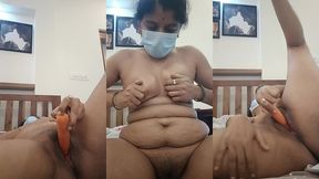 mistibhabi fingering with carrot