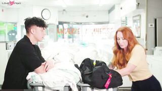 Mature Woman Gets Aroused At The Thought Of Muscular Young Man In Laundry