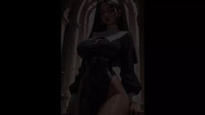 Naughty&#x1F608; Nun Sucked and Screwed by Massive Dick&#x1F346; at Adult AI Productions