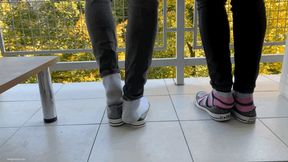 FOUR SMELLY AND SWEATY SOLES IN CONVERSE SNEAKERS - MP4 HD