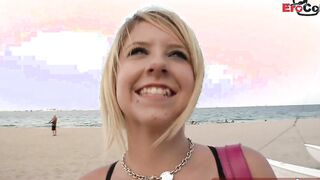 British blonde college 19 year old pick up on beach into holiday for porn